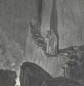 Dante and Virgil observe the false counsellors